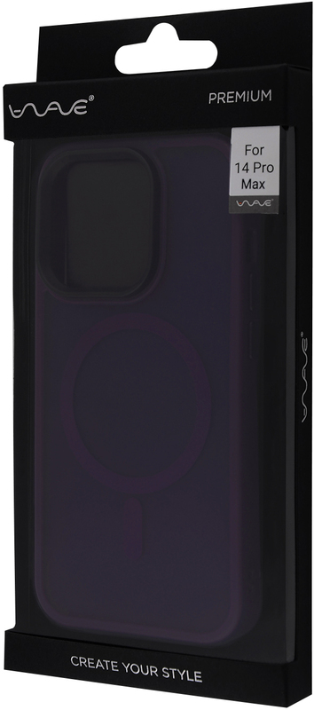 Чeхол для iPhone 14 Pro Max WAVE Matte Insane Case with MagSafe (deep purple) - фото - №3