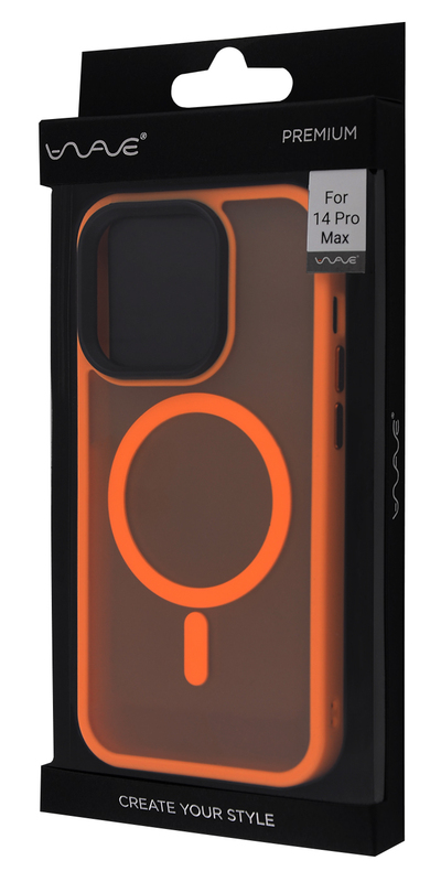Чeхол для iPhone 14 Pro Max WAVE Matte Insane Case with MagSafe (orange) фото