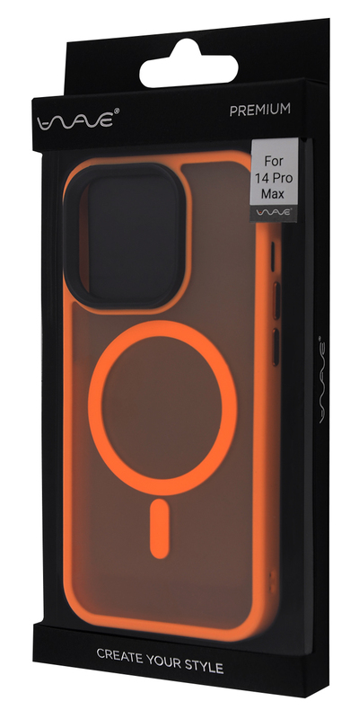 Чохол для iPhone 14 Pro Max WAVE Matte Insane Case with MagSafe (orange) фото