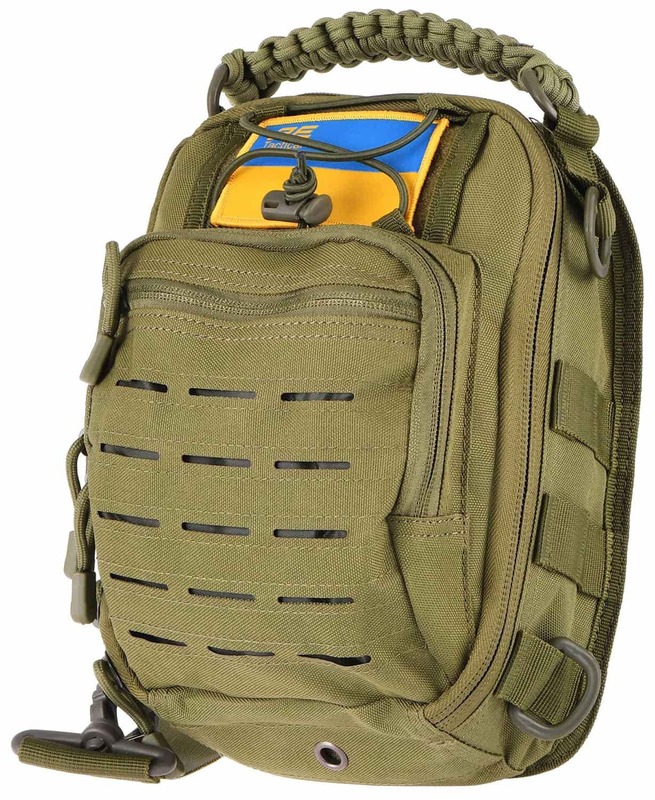 Сумка cлінг 2Е Tactical Laser Cut 2.5л, зелена - фото - №2