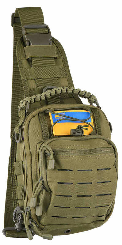 Сумка cлінг 2Е Tactical Laser Cut 2.5л, зелена - фото - №0