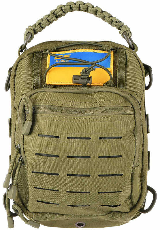 Сумка cлінг 2Е Tactical Laser Cut 2.5л, зелена - фото - №1