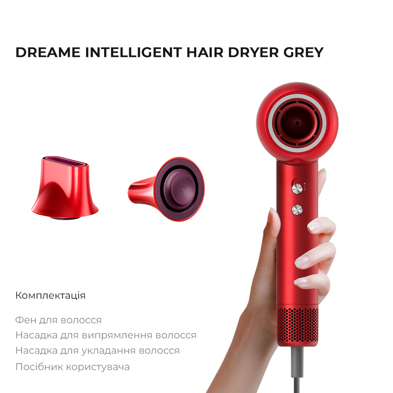 Фен Xiaomi Dreame Intelligent Hair Dryer (Red) (AHD5-RE0) фото