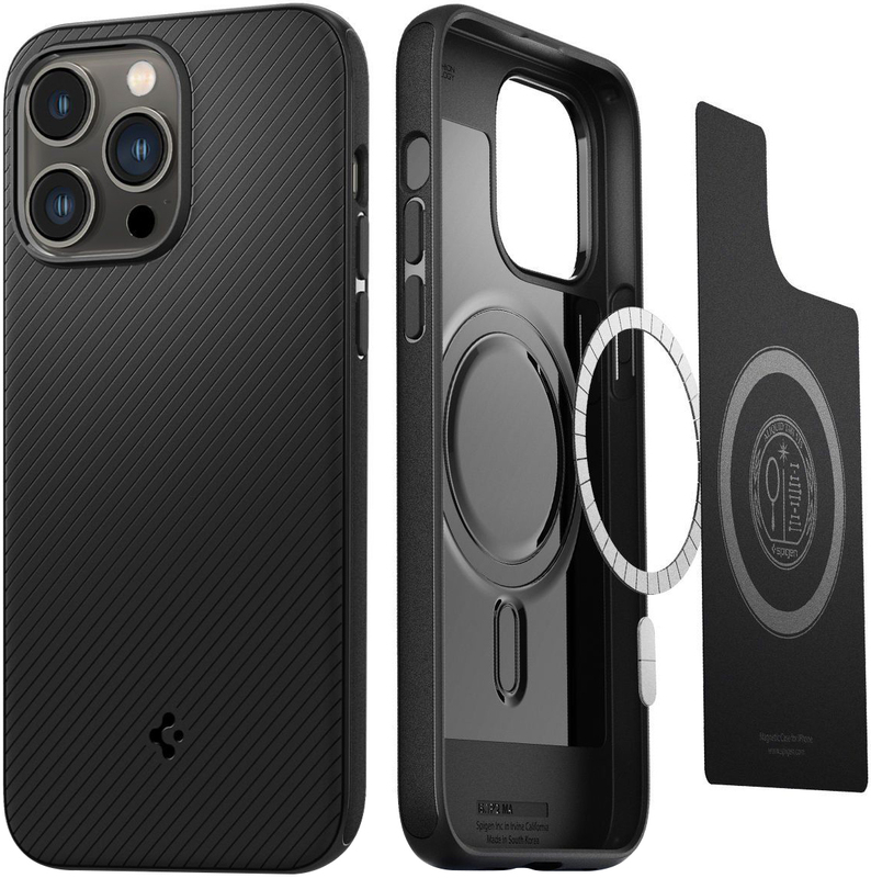 Чохол для iPhone 14 Pro Max Spigen Ultra Hybrid MagFit Matte Black (ACS04844) - фото - №4