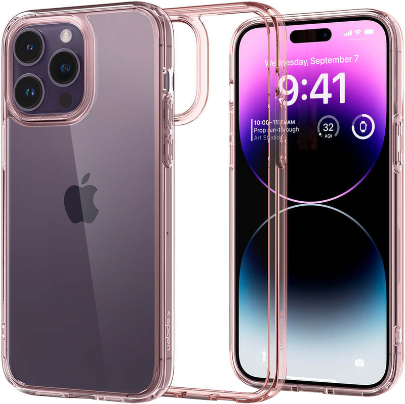 Чохол для iPhone 14 Pro Max Spigen Ultra Hybrid Rose Crystal (ACS04818) - фото - №1