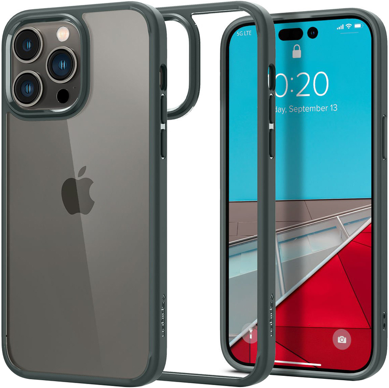 Чохол для iPhone 14 Pro Max Spigen Ultra Hybrid Abyss Green (ACS04821) - фото - №2