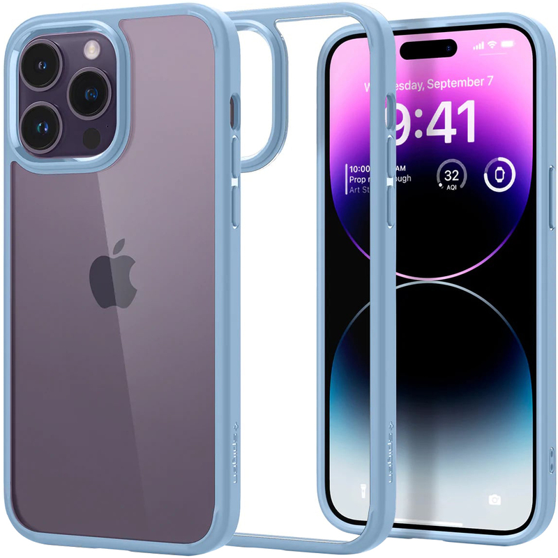 Чохол для iPhone 14 Pro Spigen Ultra Hybrid Sierra Blue (ACS04964) - фото - №3