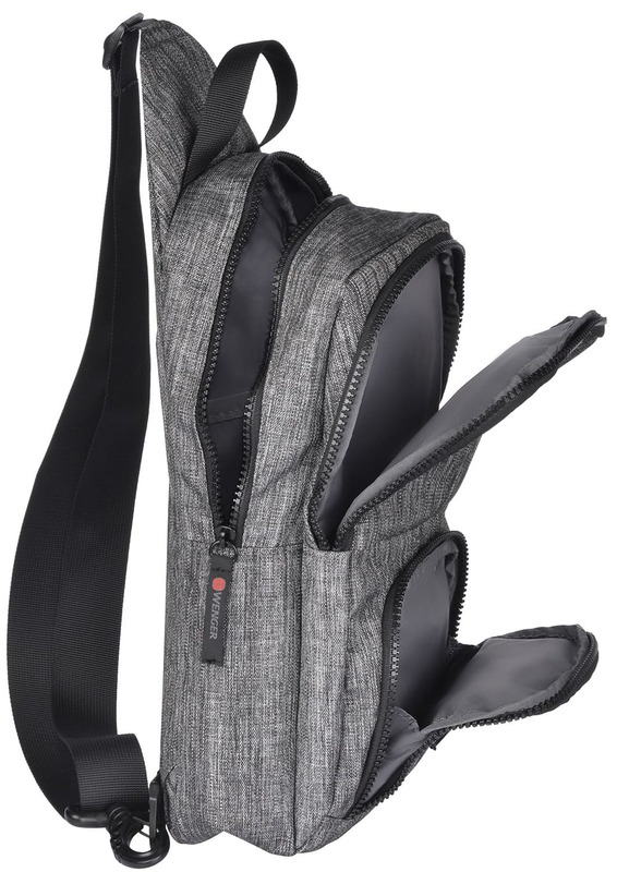 Рюкзак-слінг, Wenger Console Cross Body Bag, сірий - фото - №5