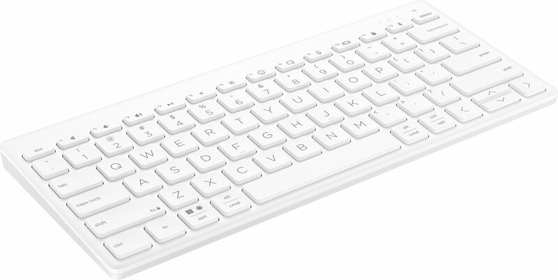Клавiатура HP 350 Compact Multi-Device BT бездротова (White) 692T0AA - фото - №3