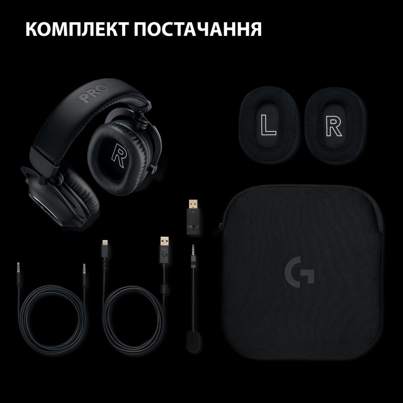 Ігрова гарнітура Logitech G Pro X 2 Lightspeed Wireless (Black) L981-001263 фото