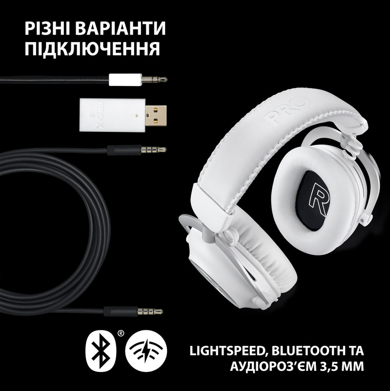 Ігрова гарнітура Logitech G Pro X 2 Lightspeed Wireless (White) L981-001269 фото
