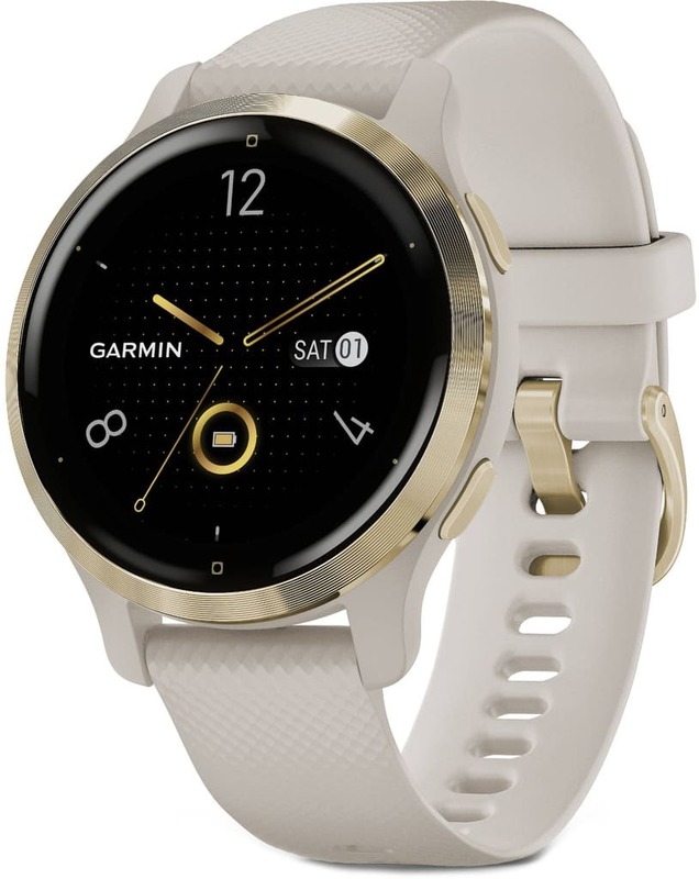 Смарт-часы GARMIN VENU 2S LIGHT GOLD STAINLESS STEEL BEZEL WITH LIGHT SAND CASE AND SILICONE BAND фото