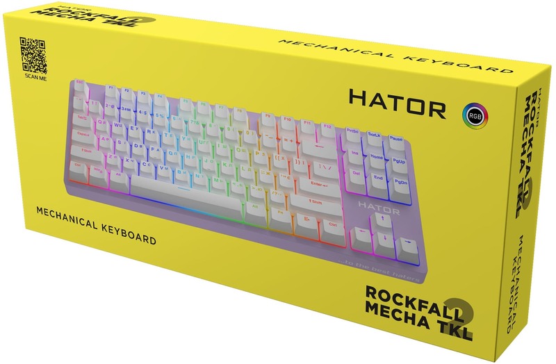 Ігрова клавіатура HATOR Rockfall 2 Mecha TKL (HTK-724) lilac - фото - №5
