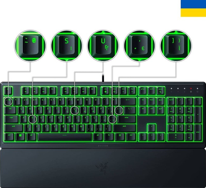 Ігрова клавіатура Razer Ornata V3 X UKR (RZ03-04471900-R371) фото