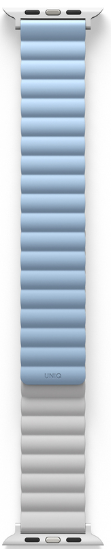 Ремінець Apple Watch Strap 49/45/44/42 mm Uniq Revix Reversible Magnetic Arctic (White/Blue) фото