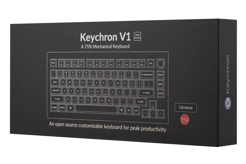 Клавіатура Keychron V1 84 Key QMK Gateron G PRO Blue Hot-Swap RGB Knob (Frosted Black) V1C2_KEYCHRON фото