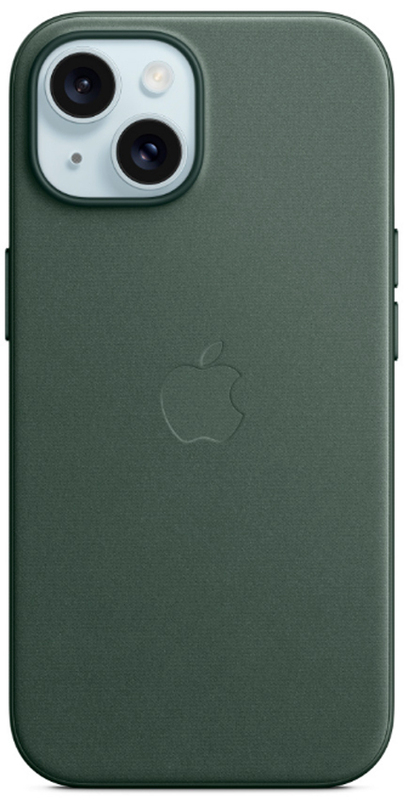 Чохол для iPhone 15 FineWoven Case with MagSafe Evergreen (MT3J3ZM/A) фото