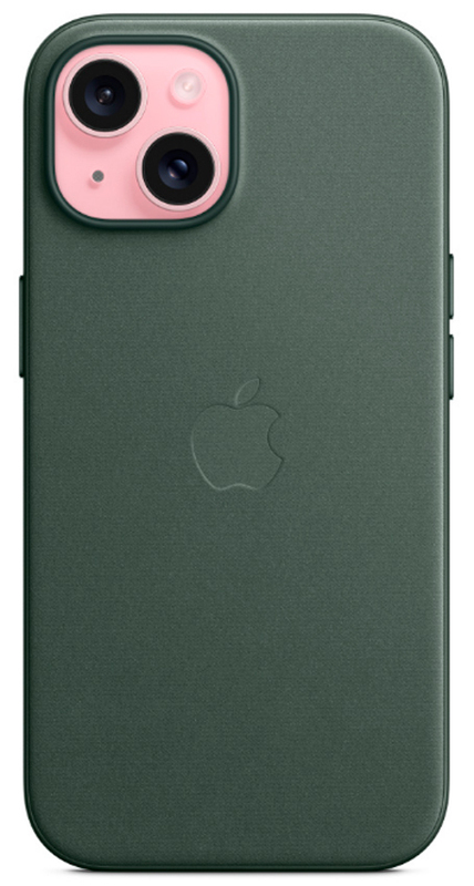 Чохол для iPhone 15 FineWoven Case with MagSafe Evergreen (MT3J3ZM/A) фото