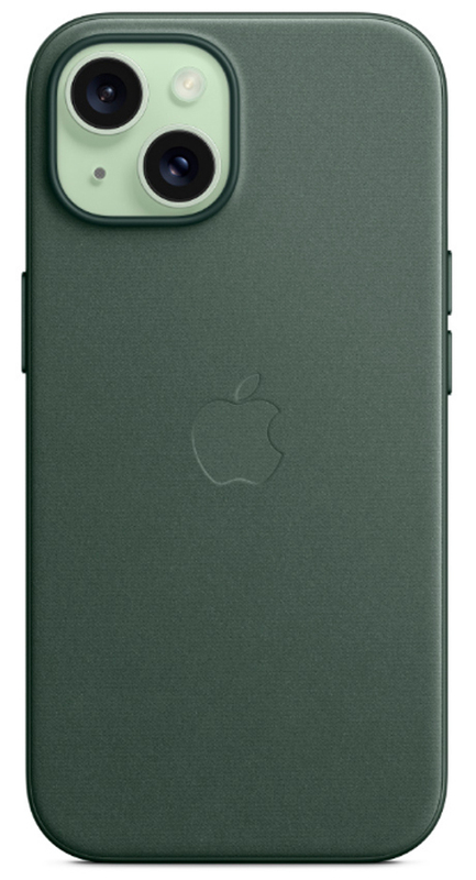 Чохол для iPhone 15 FineWoven Case with MagSafe Evergreen (MT3J3ZM/A) фото