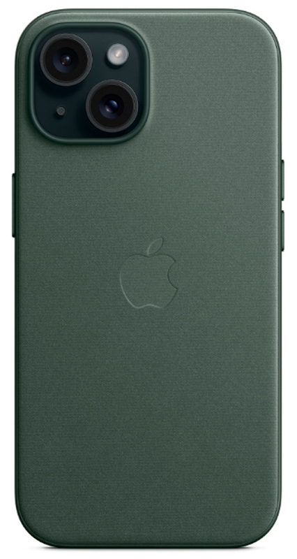 Чохол для iPhone 15 FineWoven Case with MagSafe Evergreen (MT3J3ZM/A) фото