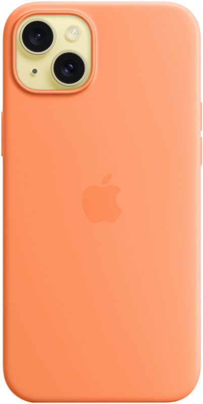 Чохол для iPhone 15 Plus Silicone Case with MagSafe Orange Sorbet (MT173ZM/A) фото