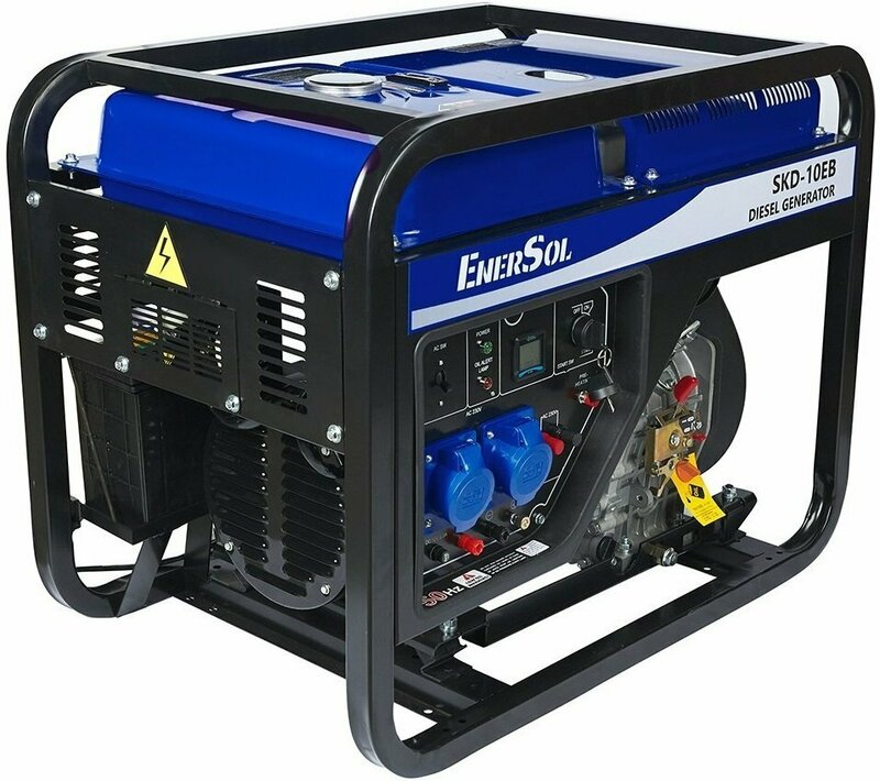 Генератор EnerSol дизельний 1ф. SKD-10EB 230В (9/10кВт) - фото - №4