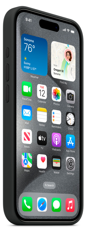 Чохол для iPhone 15 Pro Silicone Case with MagSafe Black (MT1A3ZM/A) фото