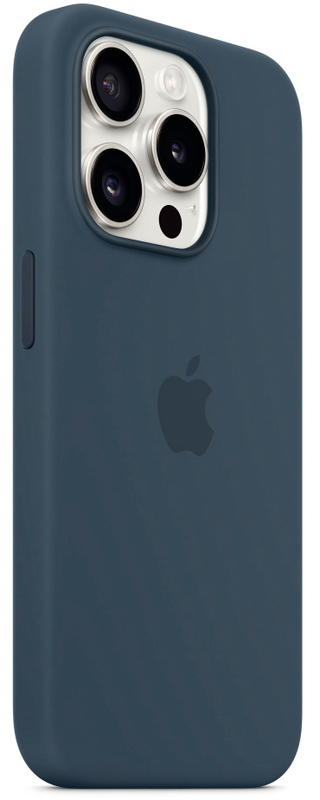 Чохол для iPhone 15 Pro Silicone Case with MagSafe Storm Blue (MT1D3ZM/A) фото