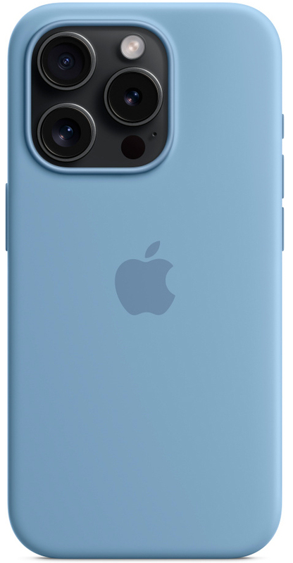 Чохол для iPhone 15 Pro Silicone Case with MagSafe Winter Blue (MT1L3ZM/A) фото