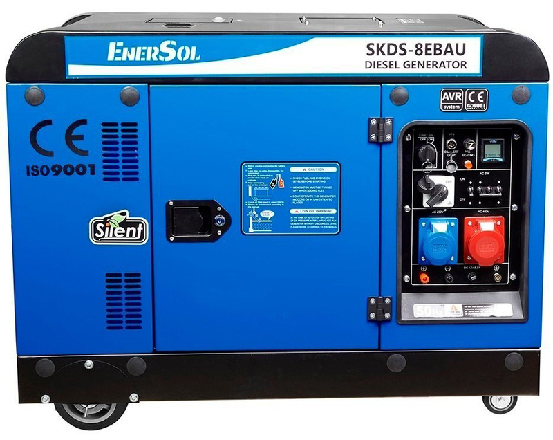 Генератор EnerSol дизельний 1ф. 230В (7.5/8кВт) - фото - №0
