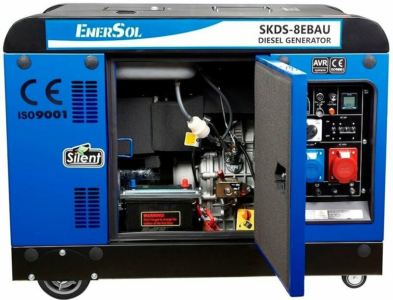 Генератор EnerSol дизельний 1ф. 230В (7.5/8кВт) - фото - №1