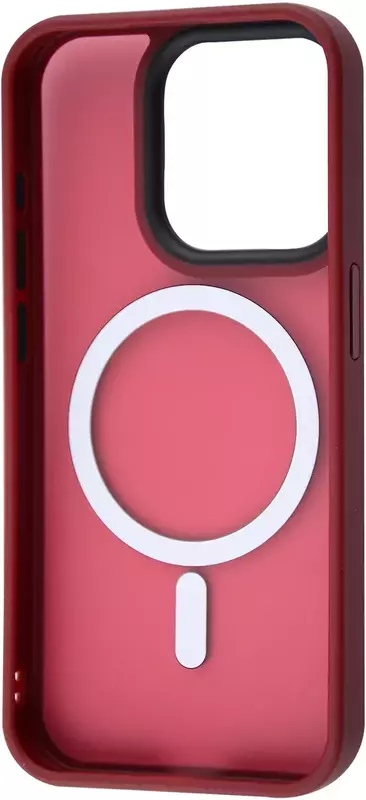 Чохол для iPhone 15 WAVE Matte Insane Case with MagSafe (dark red) фото