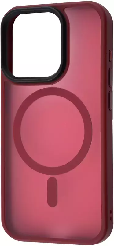 Чохол для iPhone 15 WAVE Matte Insane Case with MagSafe (dark red) фото