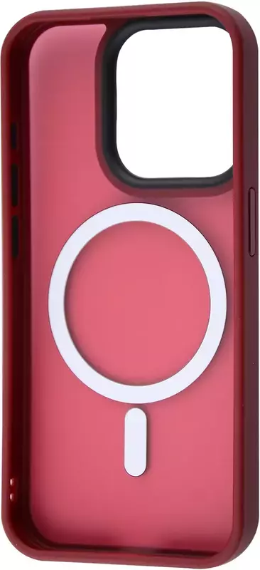 Чохол для iPhone 15 Plus WAVE Matte Insane Case with MagSafe (dark red) фото