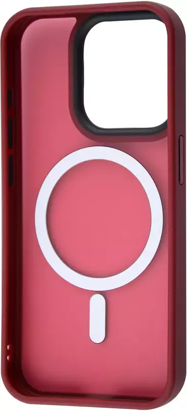 Чохол для iPhone 15 Pro WAVE Matte Insane Case with MagSafe (dark red) фото