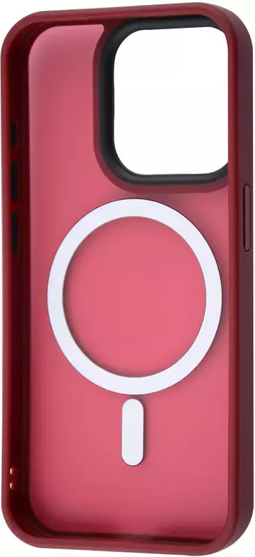Чeхол для iPhone 15 Pro Max WAVE Matte Insane Case with MagSafe (dark red) фото