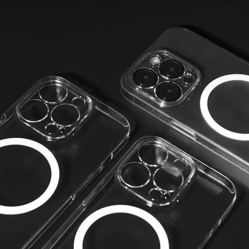 Чохол для iPhone 15 Pro Max Premium Crystal Case with MagSafe (clear) - фото - №4