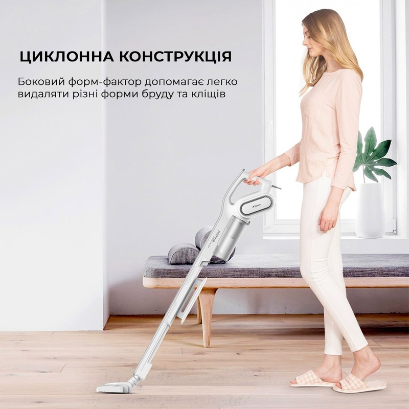 Ручной проводной пылесос Deerma Stick Vacuum Cleaner Cord White (DX700) - фото - №4
