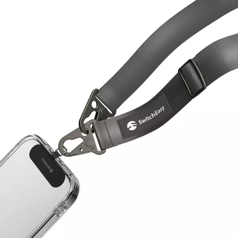 Ремінець SwitchEasy Easy Strap + Easy Strap Card - 25mm для iPhone (Темно-сірий) SPHIPH155DR23 фото
