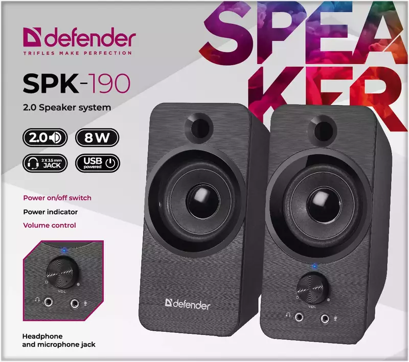 Акустика Defender SPK 190 (Black) 65190 фото