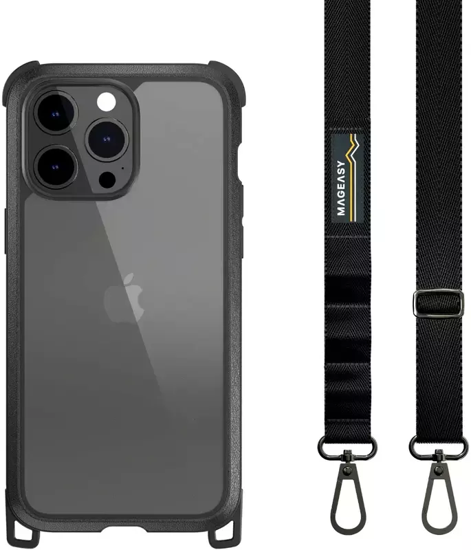 Чохол для iPhone 15 Pro Max SwitchEasy Odyssey + Strap Black (MPH57P176EA23) - фото - №0