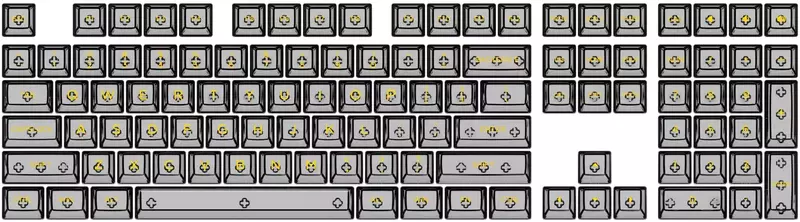 Набір кейкапів Akko ASA Clear printed keycap Black V2 Fullset фото