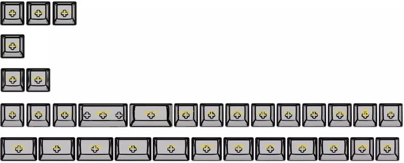 Набір кейкапів Akko ASA Clear printed keycap Black V2 Fullset фото
