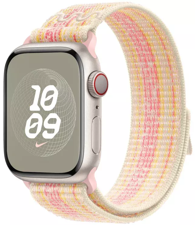 Ремінець для годинника Apple Watch 41mm (Starlight/Pink) Nike Sport Loop MUJW3ZM/A фото