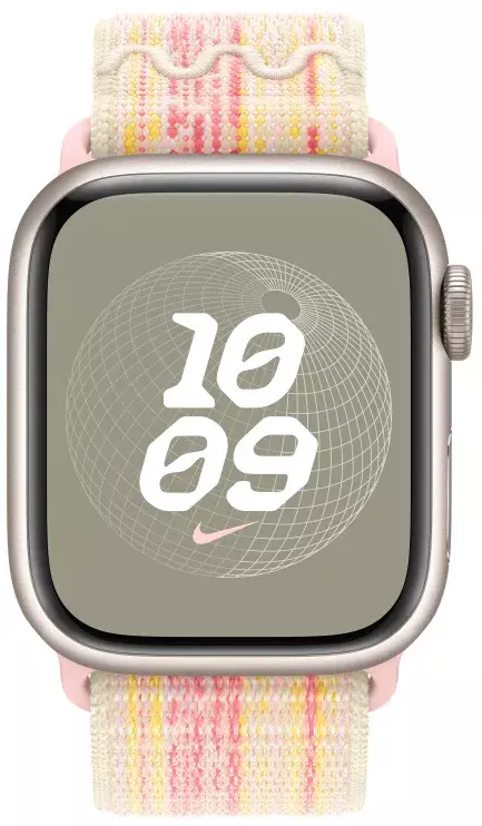 Ремінець для годинника Apple Watch 41mm (Starlight/Pink) Nike Sport Loop MUJW3ZM/A фото