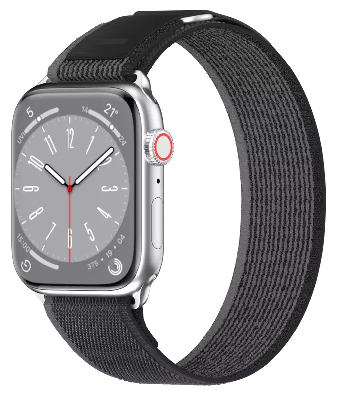 Ремінець For Apple Watch 38/40/41mm SwitchEasy Flex Woven Nylon Watch Loop Black/Gray фото