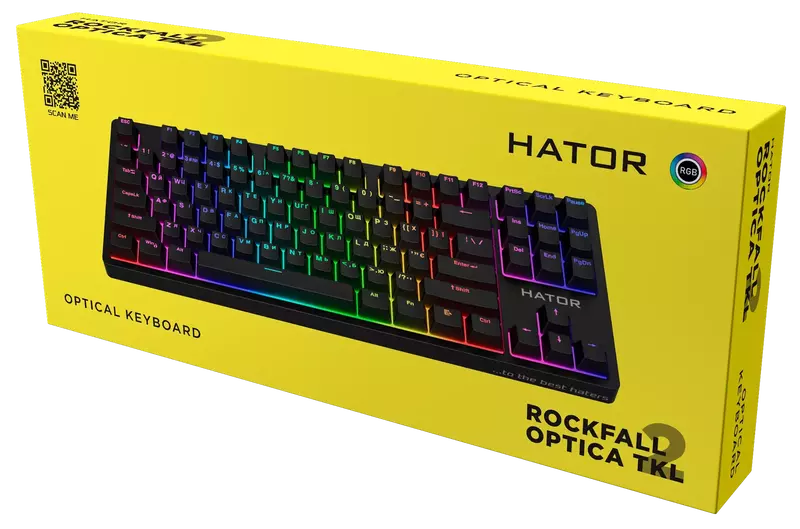Ігрова клавіатура HATOR Rockfall 2 Optica TKL black (HTK-730) black фото