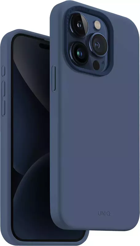 Чохол для Iphone 15 Pro UNIQ MAGCLICK CHARGING LINO HUE - NAVY BLUE (UNIQ-IP6.1P(2023)-LINOHMBLU) фото