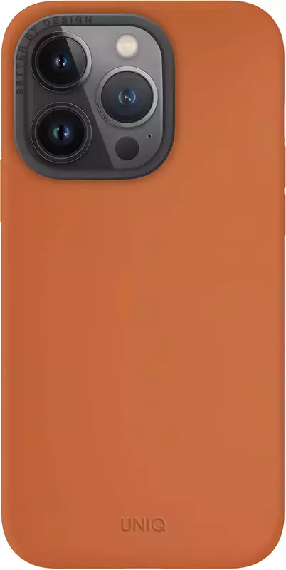 Чехол для Iphone 15 Pro UNIQ MAGCLICK CHARGING LINO HUE - SUNSET ORANGE (UNIQ-IP6.1P(2023)-LINOHMORG) фото