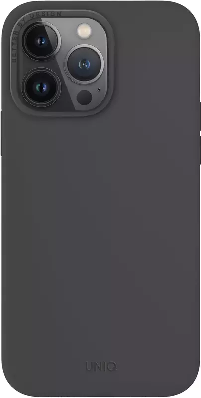 Чохол для Iphone 15 Pro Max UNIQ MAGCLICK CHARGING LINO HUE - CHARCOAL GREY (UNIQ-IP6.7P(2023)-LINOHMGRY) фото